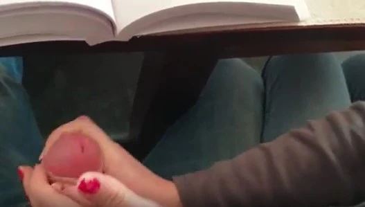 Fingering a member of a classmate during the lesson