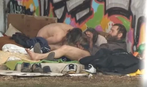 Peeps how homeless people have fun under the bridge