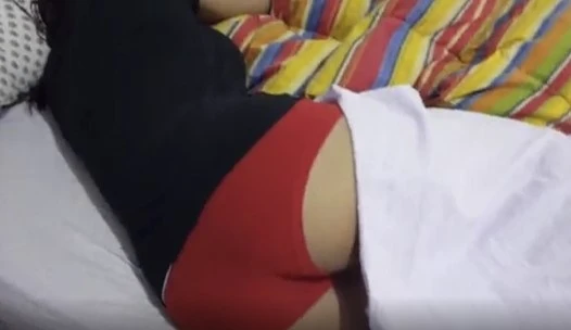 The guy woke up his packed sister with his member