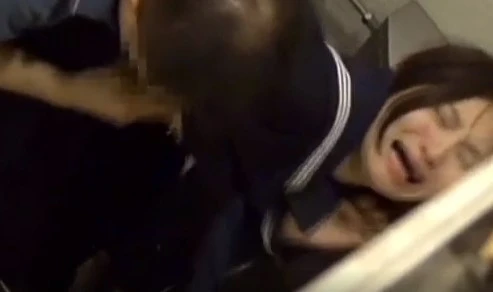 Caught and forced the schoolgirl at night in the park