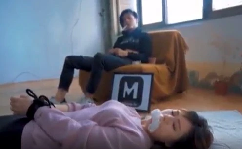 Stole and raping a tied Japanese woman